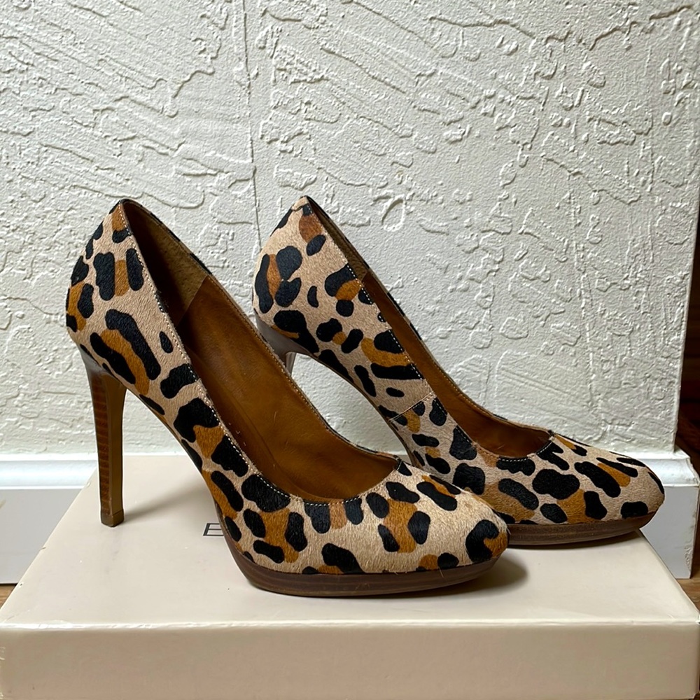 BCBGeneration leopard print heels size 8